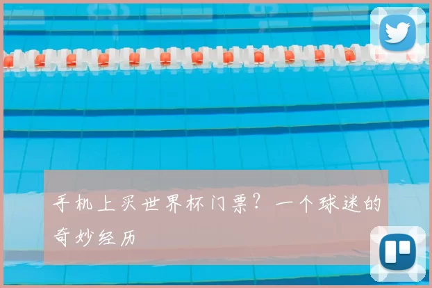 手机上买世界杯门票?一个球迷的奇妙经历